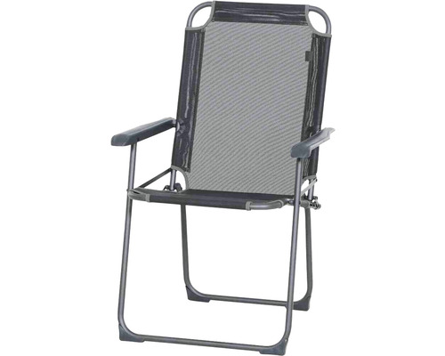 Chaise de camping Siena Garden Comfort 58 x 61 x 92 cm aluminium textile plastique gris