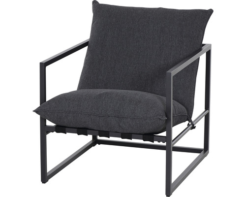 Fauteuil pour salon de jardin Siena Garden 67 x 80 x 61,5 cm aluminium plastique anthracite