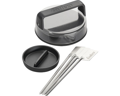 Enders Premium Ensemble de châteaux fort Set d’accessoires pour hamburgers Enders avec presse à hamburgers, couvercle et spatule