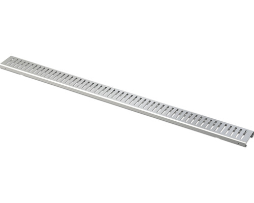 Grille Alcadrain pour caniveau de drainage de façades et de terrasses MW 4/38 acier inoxydable 998x75x20 mm