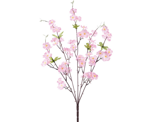 Plante artificielle Fleurs de cerisier 5 branches 54 cm rose