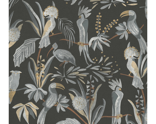 Papier peint intissé 38898-3 House of Turnowsky toucan jungle noir