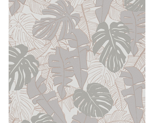 Papier peint intissé 38905-3 House of Turnowsky feuilles de palmier gris bronze