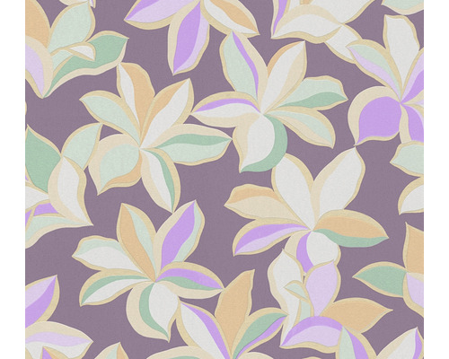 Papier peint intissé 38908-2 House of Turnowsky fleurs rétro violet