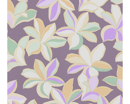Papier peint intissé 38908-2 House of Turnowsky fleurs rétro violet Papier peint à motif floral