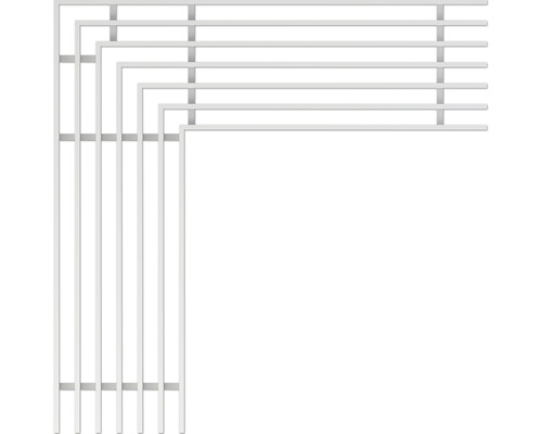 Grille d'angle Alcadrain pour caniveau de drainage de façades et de terrasses MW 20/9,5 acier inoxydable 249x75x20 mm Grille d'angle Alcadrain pour caniveau de drainage de façades et de terrasses MW 20/9,5 acier inoxydable 249x75x20 mm