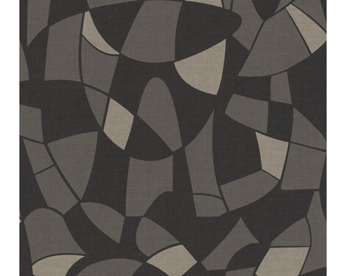 Papier peint intissé 39093-4 Antigua motif géométrique noir
