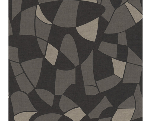 Papier peint intissé 39093-4 Antigua motif géométrique noir Papier peint à motif abstrait dans différentes nuances de gris