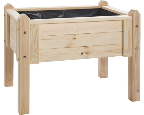 Jardinière surélevée en bois avec insert