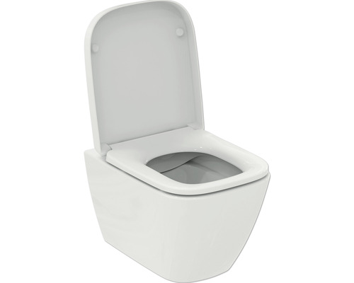 Wand-WC Set Ideal Standard i.life S Tiefspüler ohne Spülrand weiss glänzend mit WC-Sitz T473801