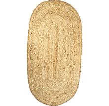 Ovaler Teppich aus Jute