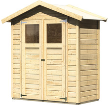 Holzgartenhaus mit Doppeltür und Fenstern