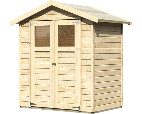 Gartenschuppen aus Holz mit Doppeltür und Fenstern