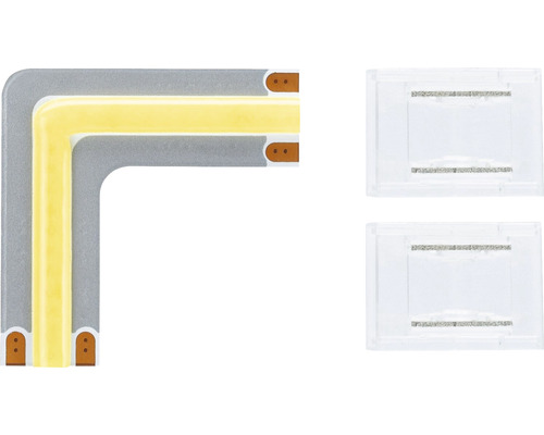 Bande LED variateur MaxLED 1000 Edge COB 6500 K blanc lumière du jour IP 20 Connecteur d''angle pour bande LED et connecteur pour bande LED