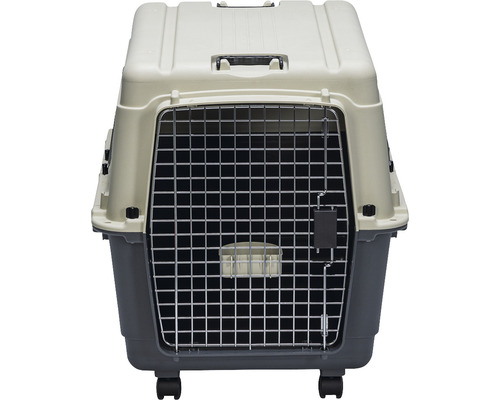 Tiertransportbox mit Gittertür und Rollen