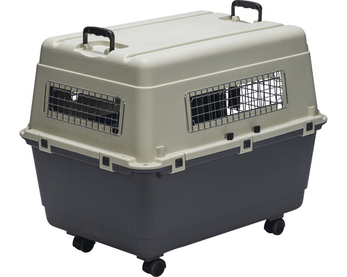 Transportbox für Haustiere mit Rollen und Griffen