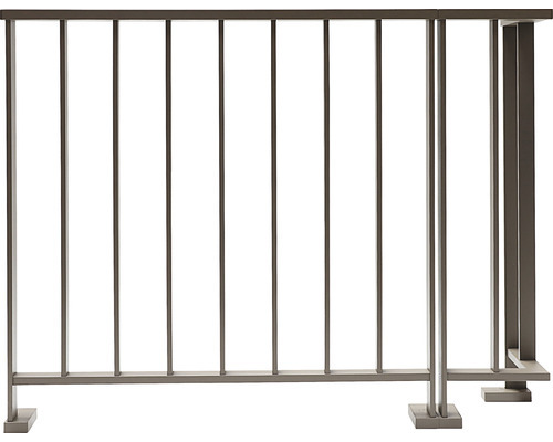 Garde-corps métallique avec barreaux verticaux