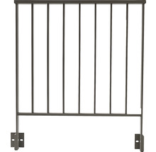 Garde-corps en métal avec barreaux horizontaux et verticaux pour montage