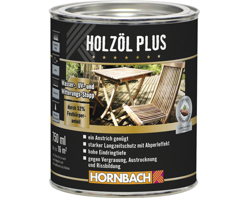 HORNBACH Holzöl Plus farblos 750 ml