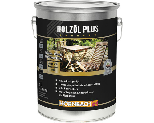 HORNBACH Holzöl Plus farblos 5 l