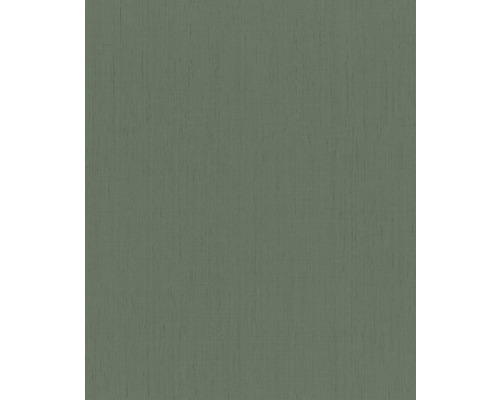 Papier peint intissé 746143 Indian Style uni vert mousse Papier peint avec une fine structure textile