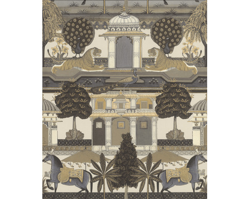 Papier peint intissé 746228 Indian Style maisons beige