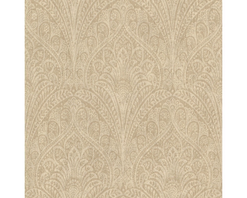 Papier peint intissé 746327 Indian Style ornement beige Papier peint à motif floral cachemire