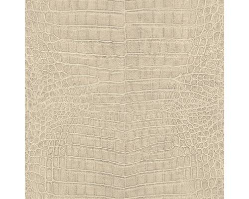 Vliestapete 751345 African Queen III Kroko beige Nahaufnahme einer Tapete mit Krokodilhautmuster