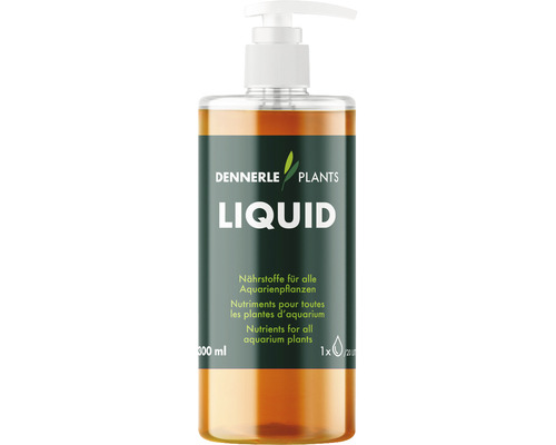 Engrais pour plantes d’aquarium DENNERLE PLANTS Liquid 300 ml avec du fer, du calcium et des oligoéléments pour tous les aquariums végétaux Dennerle Plants Engrais liquide pour plantes d''aquarium, 300 ml