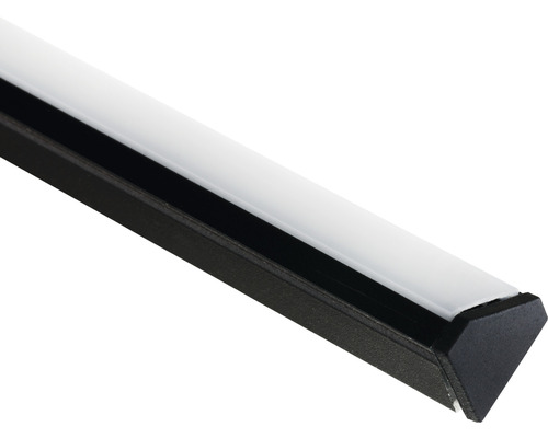 Kit profil lumineux à LED LPU18 2 m noir Lampe LED de forme triangulaire
