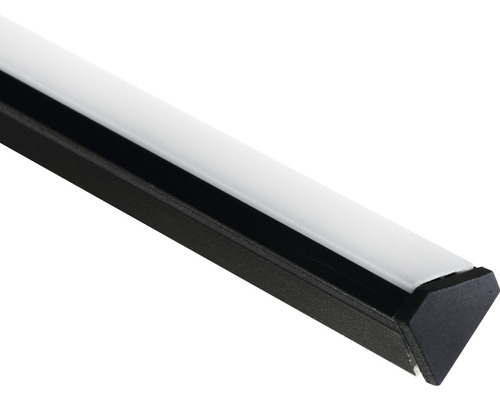 LED Lichtprofil Set LPU18 1 m schwarz LED-Lichtleiste mit dreieckigem Profil