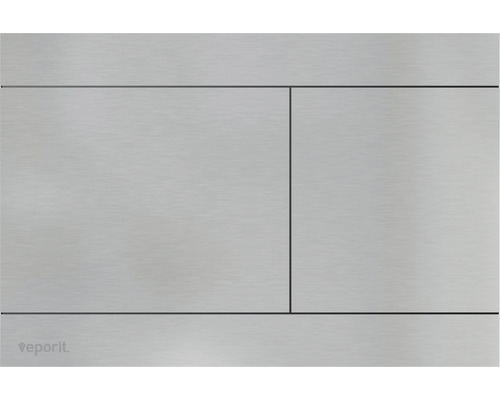 Plaque de commande veporit. TWIN 2. 02. Platte aluminium mat / touche aluminium mat