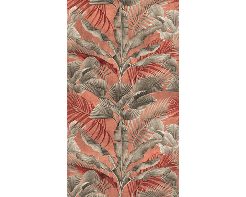 Papier peint panoramique intissé 39185-4 The Wall II jungle rouge 159 x 280 cm Papier peint avec motifs végétaux