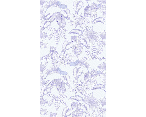 Papier peint panoramique intissé 39203-1 The Wall II jungle tigre violet blanc 3 pces 159 x 280 cm