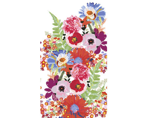 Fototapete Vlies 39207-1 The Wall II Gezeichnete Blumen Rot Bunt 3-tlg. 159 x 280 cm