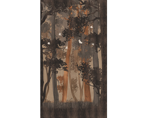 Papier peint panoramique intissé 39237-1 The Wall II arbres forêt beige marron 3 pces 159 x 280 cm