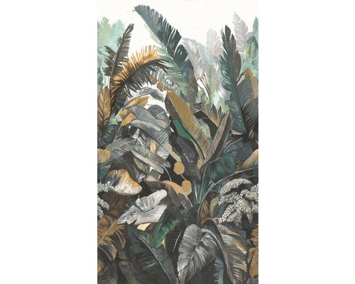 Papier peint panoramique intissé 39260-1 The Wall II jungle forêt vierge beige vert 3 pces 159 x 280 cm