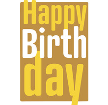 Illustration mit dem Schriftzug Happy Birthday