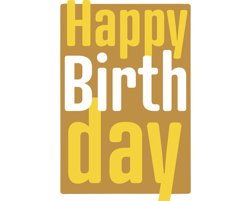 Illustration mit dem Schriftzug Happy Birthday