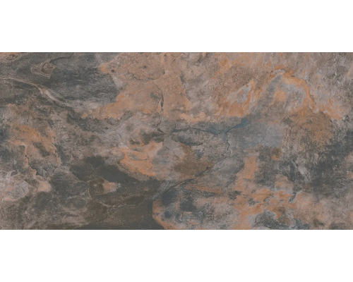 Carrelage sol et mur grès cérame fin Queen brown 60x120 cm rect. mat