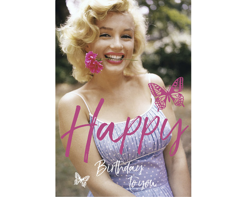 Postkarte Marilyn Monroe Happy Birthday 10,5x14,8 cm
