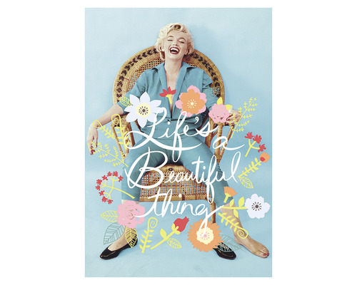 Postkarte Marilyn Monroe life's a beauti 10,5x14,8 cm