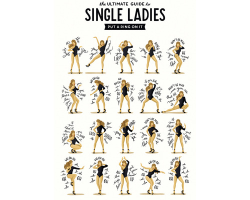 Carte postale single ladies 10,5x14,8 cm