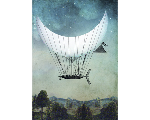 Postkarte the moon ship 10,5x14,8 cm