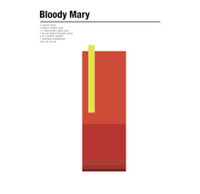 Grafik eines Bloody Mary Cocktails mit Rezeptangaben
