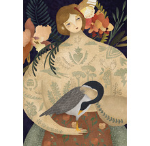 Postkarte wild geese lady 10,5x14,8 cm