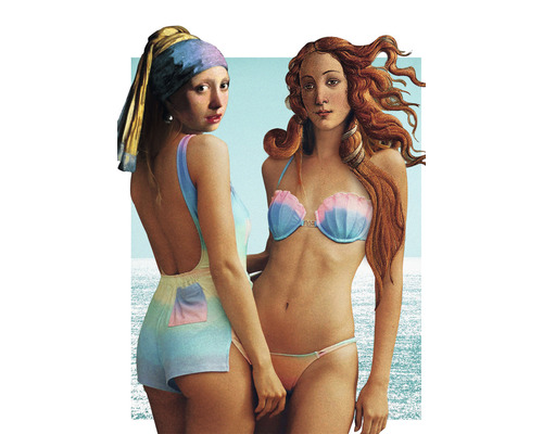 Postkarte beach Girls 10,5x14,8 cm