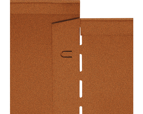 Detailansicht eines Fassadenpaneels mit Nut- und Federverbindung