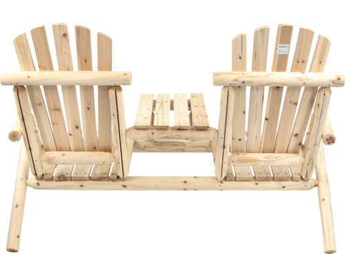 Banc double en bois avec table pour le jardin