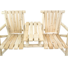 Banc double en bois avec table
